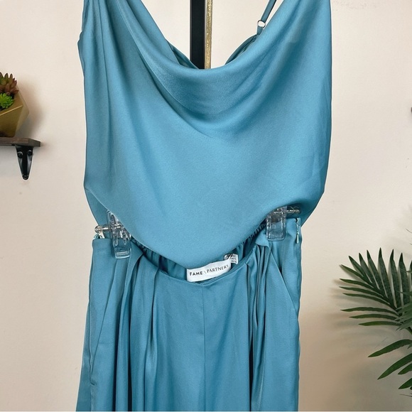 Fame and Partners The Rosalie Wide Leg Relaxed Pants Dark Sea - Picture 7 of 7